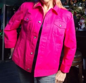 Chaps Hot Pink Jean Jacket
